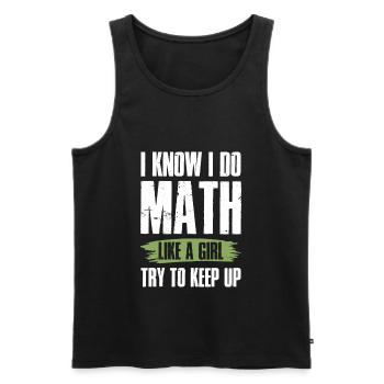 filles en mathématiques - Débardeur bio Premium Homme - noir - Devant - Michal (187cm)