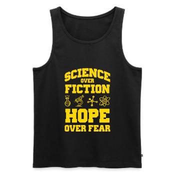science science hope - Men's Premium Organic Tank Top - black - Front - AI Model Male 178 light (178cm)