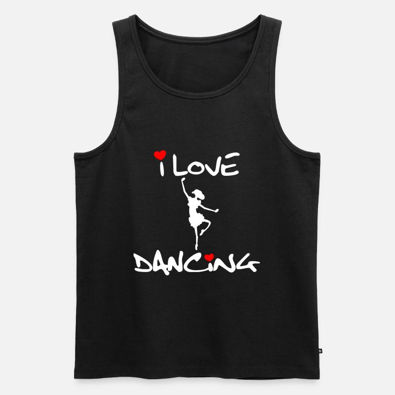 I Love Dancing - Männer Premium Bio Tank Top - Schwarz