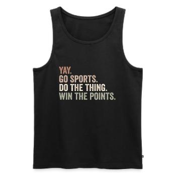 Yay Go Sport mach das Ding Gewinnen Sie die Punkte - Männer Premium Bio Tank Top - Schwarz - Vorne - AI Model Male 178 light (178cm)