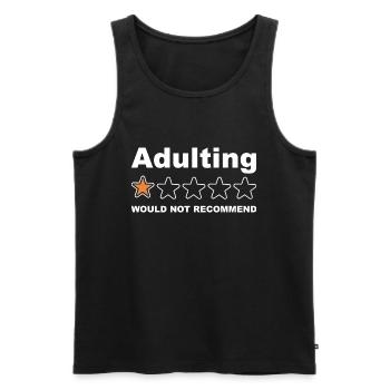 Adulting Would Not Recommend Funny Sayings, Adult - Débardeur bio Premium Homme - noir - Devant - Michal (187cm)