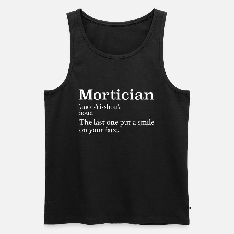 Bestatter Definition Studentin der Leichenkunde - Männer Premium Bio Tank Top - Schwarz