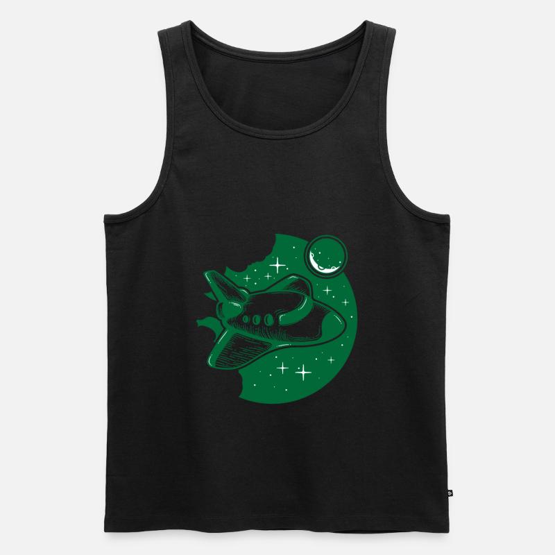 Raumschiff - Männer Premium Bio Tank Top - Schwarz