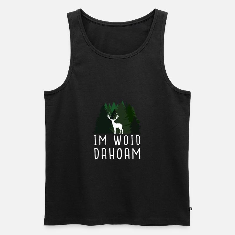Im Woid Dahaom Bayern - Männer Premium Bio Tank Top - Schwarz
