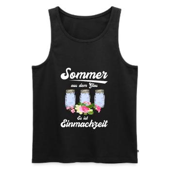Gemüse und Obst im Einmachglas Einmachen Saison - Männer Premium Bio Tank Top - Schwarz - Vorne - AI Model Male 178 light (178cm)