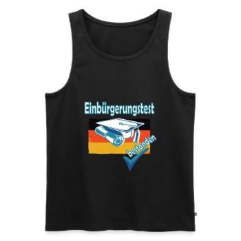 Integrationskurs Deutsch Einbürgerung Geschenk - Männer Premium Bio Tank Top - Schwarz - Vorne - Michal (187cm)