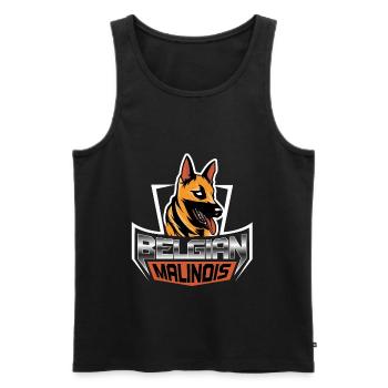 Belgian Malinois - Belgian Shepherd Dog - - Men's Premium Organic Tank Top - black - Front - AI Model Male 178 light (178cm)