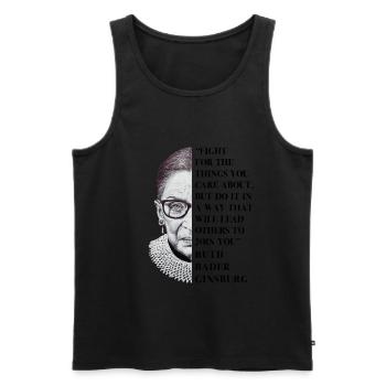 Notorious RBG Shirt Dissent Anti  Political F - Men's Premium Organic Tank Top - black - Front - Michal (187cm)