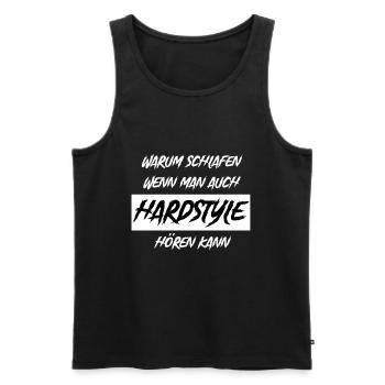 Hardstyle Festival Musik Frenchcore Rave Geschenk - Männer Premium Bio Tank Top - Schwarz - Vorne - AI Model Male 178 light (178cm)