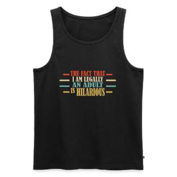 Funny 18th Birthday Gift I'm Legally An Adult - Männer Premium Bio Tank Top - Schwarz - Vorne - AI Model Male 178 light (178cm)