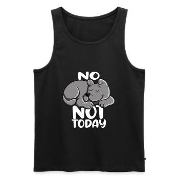 No Not Today Not Tomorrow - Men's Premium Organic Tank Top - black - Front - AI Model Male 178 light (178cm)