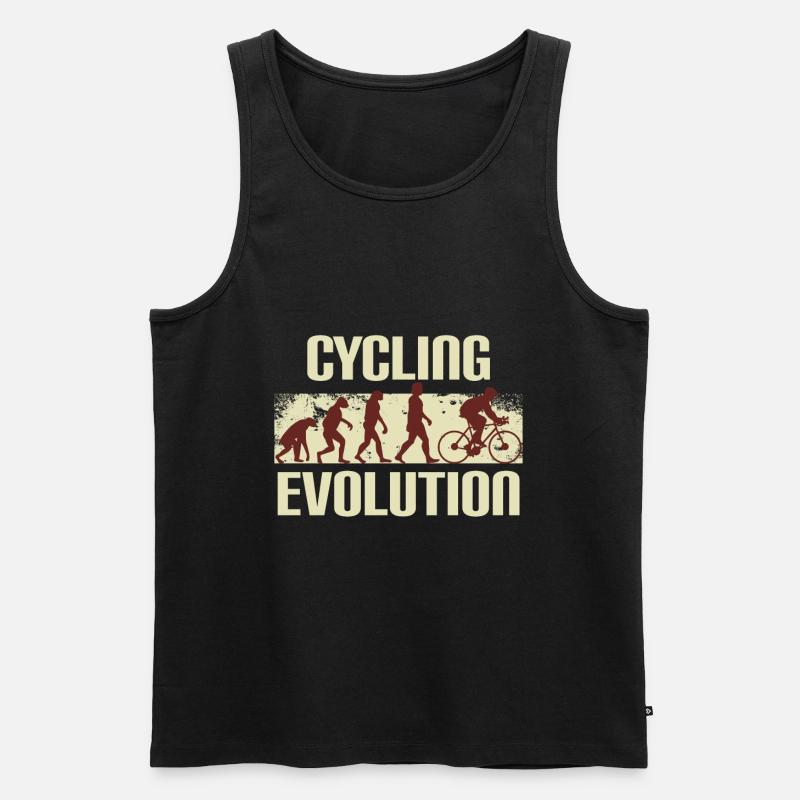 Cyclist Evolution, Cyclists - Men's Premium Organic Tank Top - black