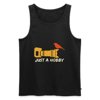 Bird watching Just a hobby - Men's Premium Organic Tank Top - black - Front - Michal (187cm)