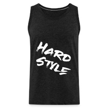 Hardstyle - Rawstyle - Hardstyler Gift merch - Men's Premium Organic Tank Top - charcoal grey - Front - Alexander (188cm)