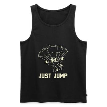 Skydiving - Men's Premium Organic Tank Top - black - Front - Michal (187cm)