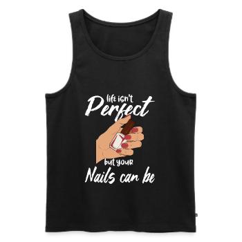 Nail technician fingernails - Men's Premium Organic Tank Top - black - Front - AI Model Male 178 light (178cm)