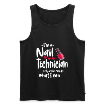 Nail technician work - Men's Premium Organic Tank Top - black - Front - AI Model Male 178 light (178cm)