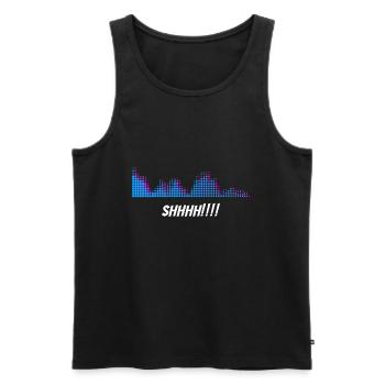 Sound Engineer Shhhh - Men's Premium Organic Tank Top - black - Front - AI Model Male 178 light (178cm)