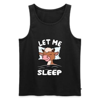 Sleeping goat let me sleep - Men's Premium Organic Tank Top - black - Front - Michal (187cm)