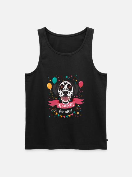 Dalmatiner Karneval Fasching - Männer Premium Bio Tank Top - Schwarz