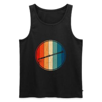 Retro clarinet Vintage clarinet - Men's Premium Organic Tank Top - black - Front - AI Model Male 178 light (178cm)