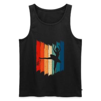 Ballet Dancer Retro Ballet Dancer - Men's Premium Organic Tank Top - black - Front - Michal (187cm)