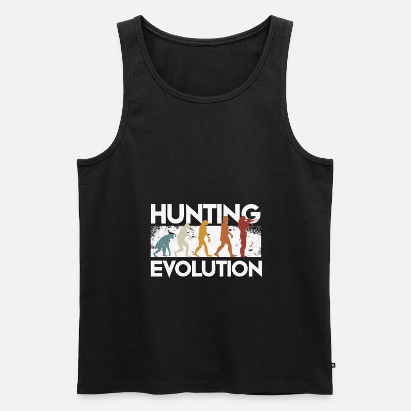 Évolution des chasseurs - Débardeur bio Premium Homme - noir