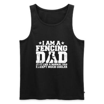 I'm A Fencing Dad Just Like A Normal Dad - Männer Premium Bio Tank Top - Schwarz - Vorne - AI Model Male 178 light (178cm)