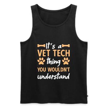 It's A Vet Tech Thing - Men's Premium Organic Tank Top - black - Front - Michal (187cm)