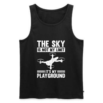 Drones The Sky Is Not My Limit - Men's Premium Organic Tank Top - black - Front - Michal (187cm)