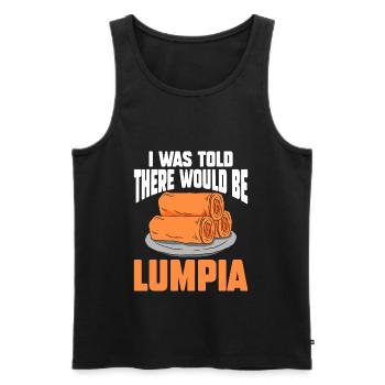 I Was Told There Would Be Lumpia - Men's Premium Organic Tank Top - black - Front - Michal (187cm)