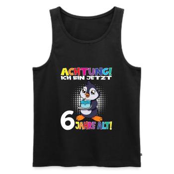 Kindergeburtstag Ich Bin Jetzt 6 Jahre - Männer Premium Bio Tank Top - Schwarz - Vorne - Michal (187cm)
