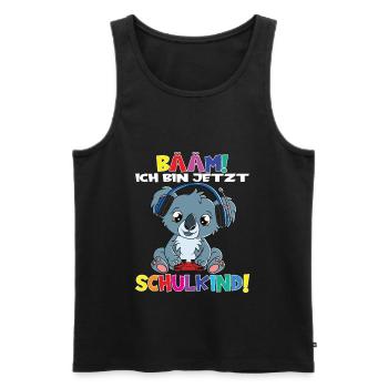 Bääm! Ich Bin Jetzt Schulkind Einschulung - Männer Premium Bio Tank Top - Schwarz - Vorne - AI Model Male 178 light (178cm)