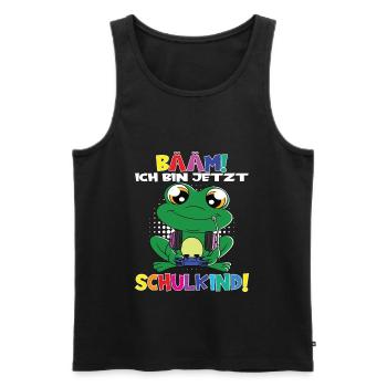 Bääm! Ich Bin Jetzt Schulkind Einschulung - Männer Premium Bio Tank Top - Schwarz - Vorne - AI Model Male 178 light (178cm)