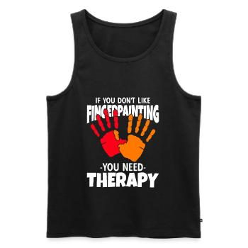 If You Don't Like Fingerpainting Therapy - Men's Premium Organic Tank Top - black - Front - Michal (187cm)