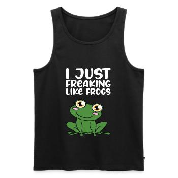 Ich Liebe Frösche - Männer Premium Bio Tank Top - Schwarz - Vorne - AI Model Male 178 light (178cm)