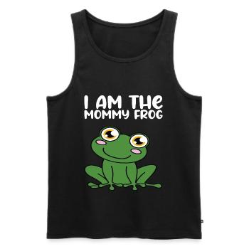 Je suis la grenouille maman - Débardeur bio Premium Homme - noir - Devant - Michal (187cm)