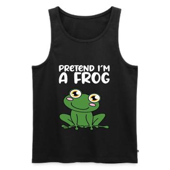Prétendez que je suis une grenouille - Débardeur bio Premium Homme - noir - Devant - Michal (187cm)