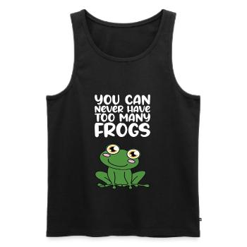 Man Kann Nie Zu Viele Frösche Haben - Männer Premium Bio Tank Top - Schwarz - Vorne - Michal (187cm)