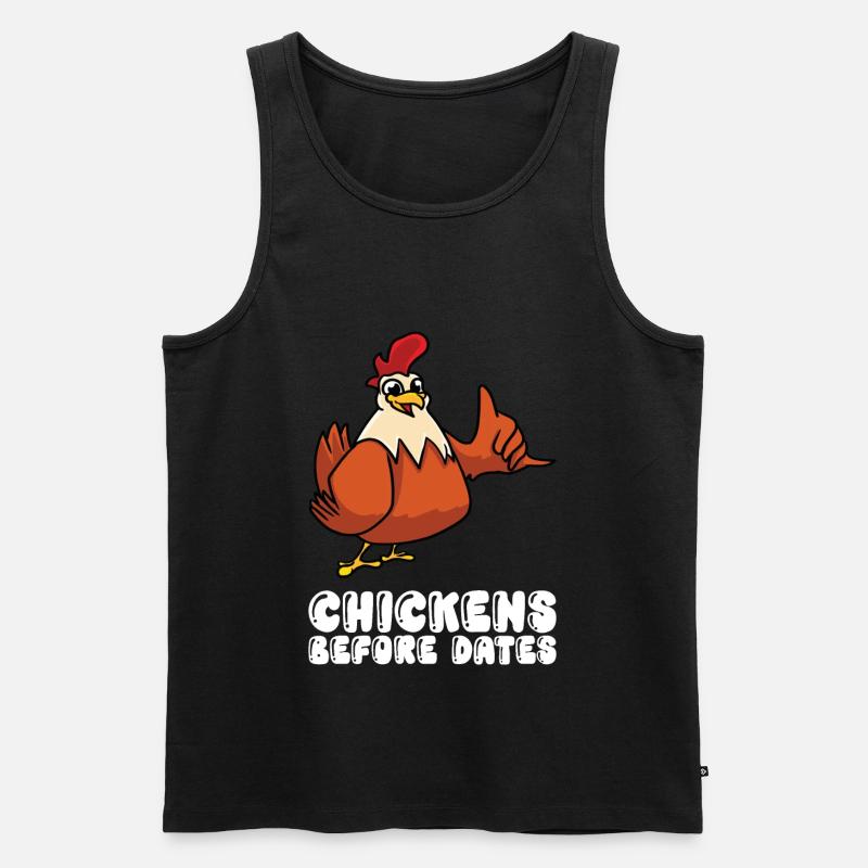 Chickens Before Dates - Männer Premium Bio Tank Top - undefined
