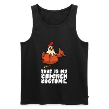 C’est mon costume de poulet - Débardeur bio Premium Homme - noir - Devant - AI Model Male 178 light (178cm)