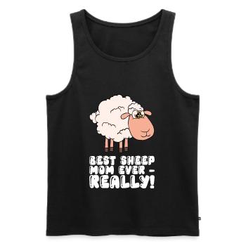 Best Sheep Mother Ever Really - Men's Premium Organic Tank Top - black - Front - Michal (187cm)