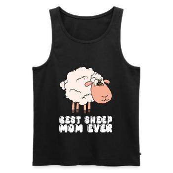 Best Sheep Mother Ever - Men's Premium Organic Tank Top - black - Front - Michal (187cm)