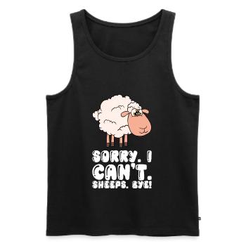 Sorry, I Can't Shear Bye - Men's Premium Organic Tank Top - black - Front - Michal (187cm)