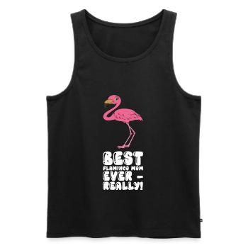 Lustige Flamingo-Grafik - Männer Premium Bio Tank Top - Schwarz - Vorne - Michal (187cm)
