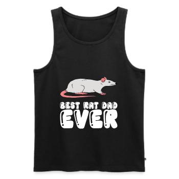 Bester Rattenvater Aller Zeiten - Männer Premium Bio Tank Top - Schwarz - Vorne - Michal (187cm)