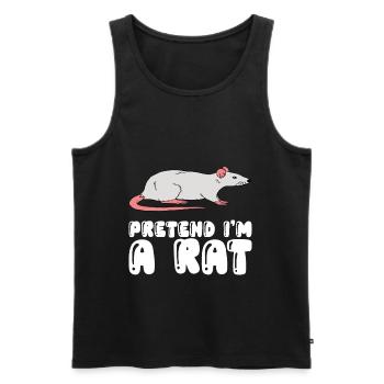 Pretend Im A Rat - Men's Premium Organic Tank Top - black - Front - AI Model Male 178 light (178cm)
