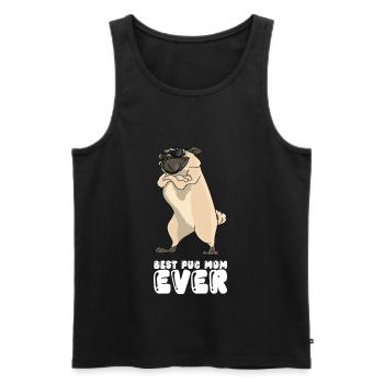 Best Pug Mom Ever - Men's Premium Organic Tank Top - black - Front - AI Model Male 178 light (178cm)
