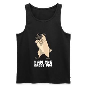 I Am The Daddy Pug - Men's Premium Organic Tank Top - black - Front - Michal (187cm)