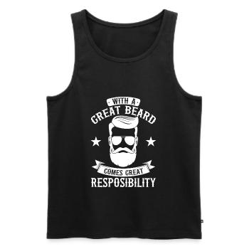 Beard Full Beard Bar Carrier Gift, Beard - Men's Premium Organic Tank Top - black - Front - Michal (187cm)